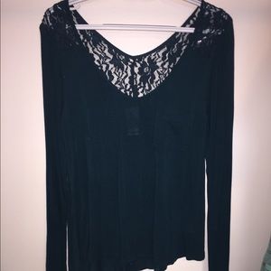 Lace long sleeve shirt